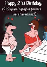 21st birthday cringeworthy card created by Gary Jones