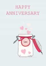 Jar of Hearts Anniversary Card created by Jess McCall