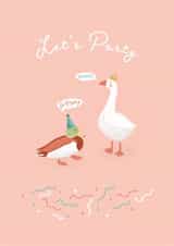 Cute duck and goose birthday card created by YeahYeahMaybe