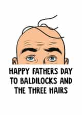 Baldilocks fathers day card created by Phaedra Peer