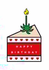 Palm Cake Happy Birthday Card created by One Girl Studios