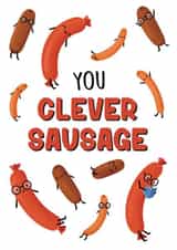 You Clever Sausage Card created by Sophie Kent Illustration