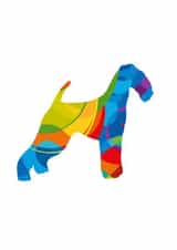 Airedale Terrier card created by Little Wou Wou Designs