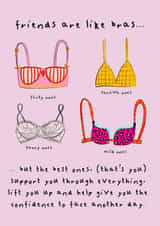 Friends are like Bras Card created by Ooh I Like That Design