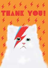 David Bowie Cat Thank You Card created by @ChildstarSamantha