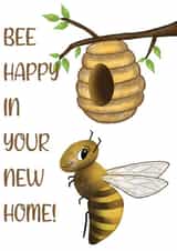 Bee happy in your new home card created by Juliana Costa