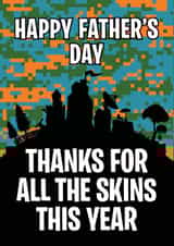Fortnite Skins Father’s Day Card created by Thirty Mussels