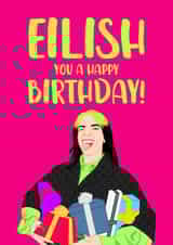 Billie Eilish Birthday Card created by The Cake Thief