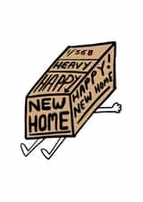 Funny Moving Box New Home Card - Heavy Box - Happy New Home created by Chloé Lawson