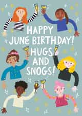 Happy June Birthday! Hugs And Snogs! created by @AimeeStevens.Design