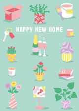 Pretty Housewarming New Home Card - Prosecco - Happy New Home created by Jessie Maeve Studio