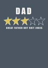 Fathers Day cheeky rating Card created by Georgia Akers