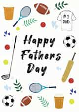 Happy Fathers day sports card created by Holly Greenwood
