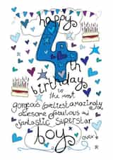 4th Birthday, Birthday Boy - With Love - Birthday Card created by Love and Happy Stuff