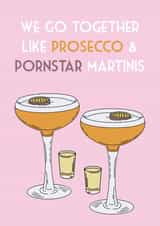 Fun Birthday Card - Prosecco - Pornstar Martinis created by Em’s Creations