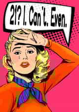 Funny vintage 21st Birthday Card created by CardandFast