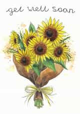 Sunflowers Get Well Soon Card created by Vicky Kuhn