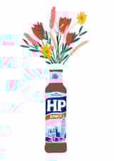 HP sauce flower bouquet  created by Alice Clarke