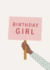 Cute Birthday Card For Child or Friend - Birthday Sign - Birthday Girl created by Too Wordy
