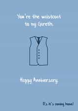 Gareth Southgate England Football Anniversary Card created by SayItWithSport