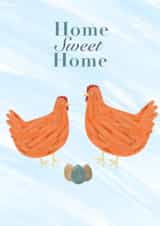 Cute Hens Moving House Card created by Aphra Art