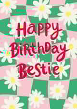 Happy Birthday Bestie Daisy Print Card created by Jessie Maeve Studio