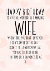 Birthday Card for Wife – Best Thing That Happened to Me created by RK Designs