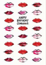 Red Lipstick Happy Birthday Gorgeous Card created by Nicky Luck