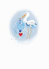 Welcome Baby Blue Stork Card created by Nicky Luck