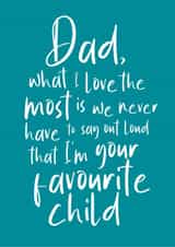 Father's Day Card from His Favourite Child created by Blue Belle Creations