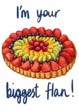 I’m your biggest flan created by Katie Tinkler illustration