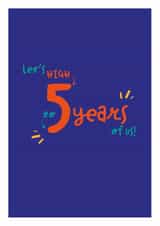 Fifth Anniversary Let's High Five To Five Years Of Us card created by Ludovica Marani