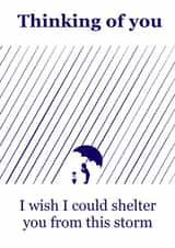 Shelter from the rain, thinking of you card created by Jen Smit