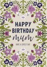 Pretty floral Mum Birthday card 1000 created by Made by Burbs