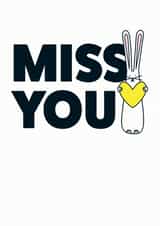 Miss You card created by Hoppy Bunnies