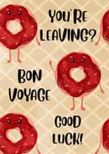 Doughnut colleague leaving card created by Paper Wishes Co