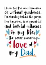 The Love of my Dad fathers day card created by And You Can Quote Me
