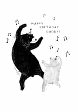 Happy Birthday Daddy Dancing Bears Card created by Oh! Darling Paper Co