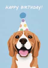 Happy Birthday From The Beagle created by Amy V Packham Art