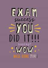 Exam success card created by Peony Rose Design