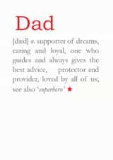 Dad Definition Father's day Card created by Bombus