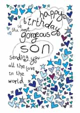 Happy Birthday Gorgeous Son - With Love - Birthday Card created by Paperlicious