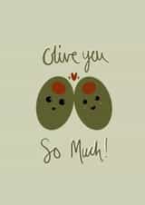 Olive you card created by Sage Studio