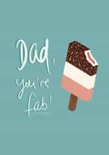 Dad you’re fab Father’s Day card created by Sage Studio