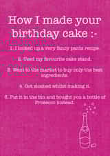 Pink Prosecco Birthday Card created by Victoria Gordon