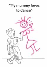 Dancing mummy birthday/ Mother’s Day card created by Victoria Gordon