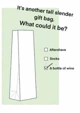 Bottle bag special occasion card created by Victoria Gordon