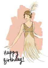 Flapper Girl - Gatsby Glamour Birthday Card created by Miranda Elder