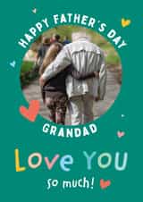 Personalised Father's Day Photo Card created by Macie Dot Doodles - Cute Father's Day Photo Card - For Grandad - Happy Father's Day Grandad Love You So Much