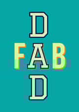 Fab Dad Father's Day or Birthday Card created by SQRRL STUDIOS